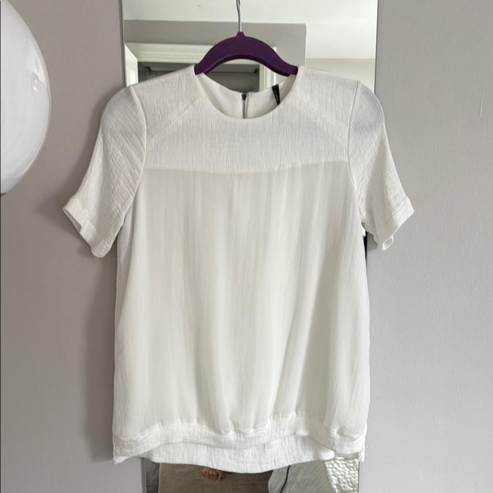 Capote White Textured Blouse (M)